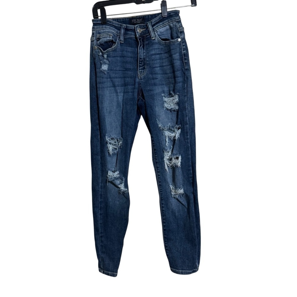 Judy Blue Boyfriend Jeans Blue Distressed Casual